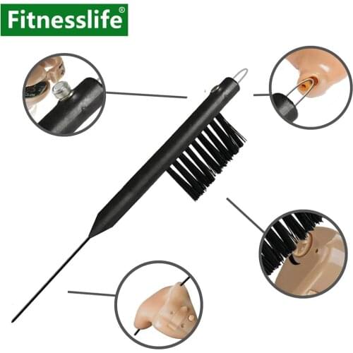 Hearing Aid Cleaner Brush Cleaning Tools with Battery Magnet Kit Sound Amplifier Accessories Wax Loop Vent for Earbuds Headphone