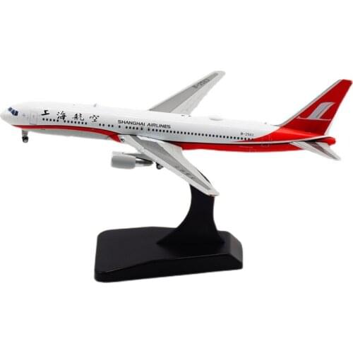 1:400 Scale Shanghai Airways B767-300 Airlines Model with Base Alloy Aircraft For Collectible Souvenir Show Gift Toys