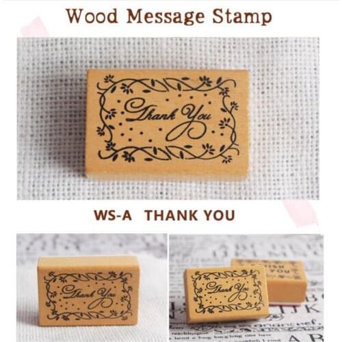 1pcs/lot Cute Blessing Word Message Stamp DIY Work Decorative Antique Stamp Gifts