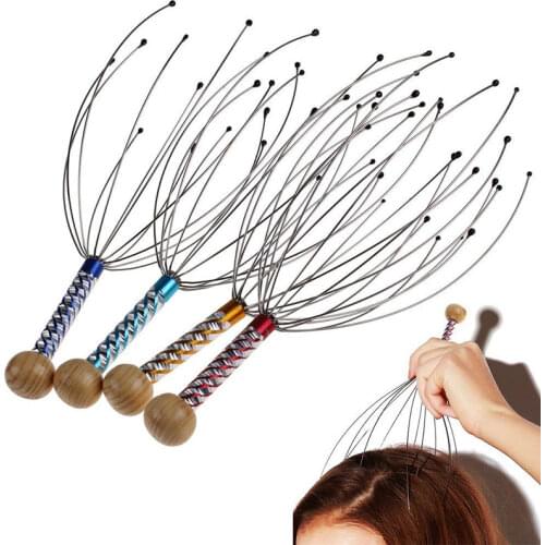 1pcs Head Neck Scalp Massager Massage Octopus Equipment Stress Release Relax Health Care Tool #82196