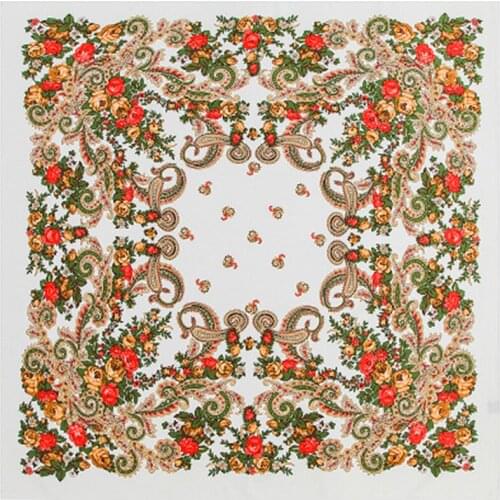 100cm Bohemia Paisley Style Winter Square Scarf Luxury Brand Scarf Women New Design kerchief Handkerchief Scarves For Ladies