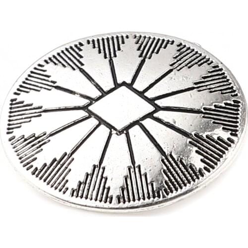 30pcs Zinc Based Alloy Metal Sewing Shank Buttons Oval Antique Silver Color Carved Pattern Jeans Clothing Buttons 25mm x 22mm
