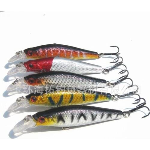 50pcs/lot Lure Lure Bait Minnow bionic bait hooks LURE 3.1"8cm / 0.28OZ 7.9g