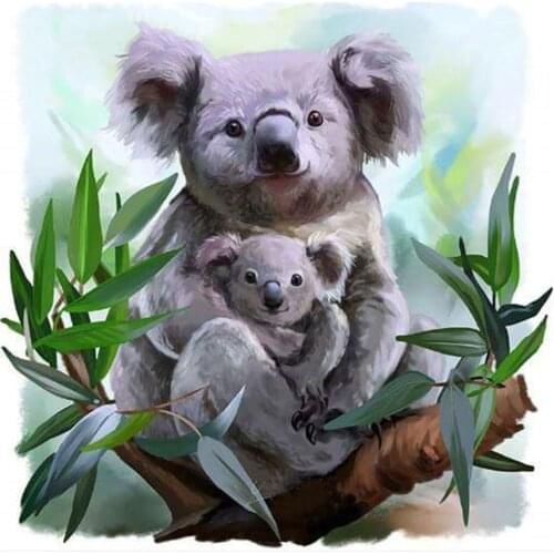 5D diy Diamond Embroidery Animal Koala Pictures Of Rhinestones Diamond Painting Full Square Drill Rhinestone Mosaic Home Decor