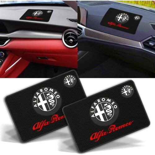 Car Non-Slip Mat Phone Silicone Interior Storage Mat Pads For Alfa Romeo Giulietta Spider GT Giulia Mito 147 156 159 accessories