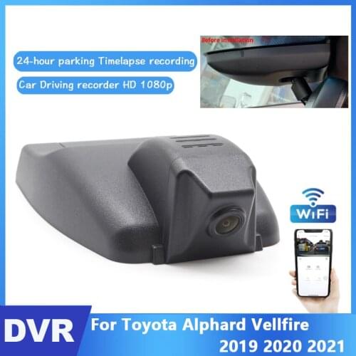 Car DVR Wifi Video Recorder Dash Cam Camera For Toyota Alphard Vellfire 2019 2020 2021 Night Vision Control Phone APP HD 1080P