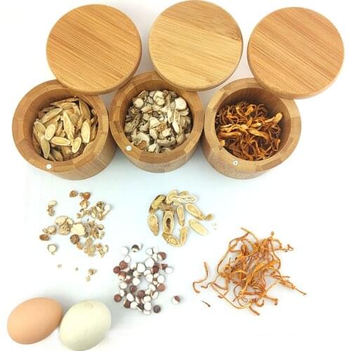 Bamboo Seasoning Jar Sugar Salt Pepper Herbs Toothpick Storage Bottle Seasoning Pot Spice Jar for Kitchen Home ECO friendly 3pcs
