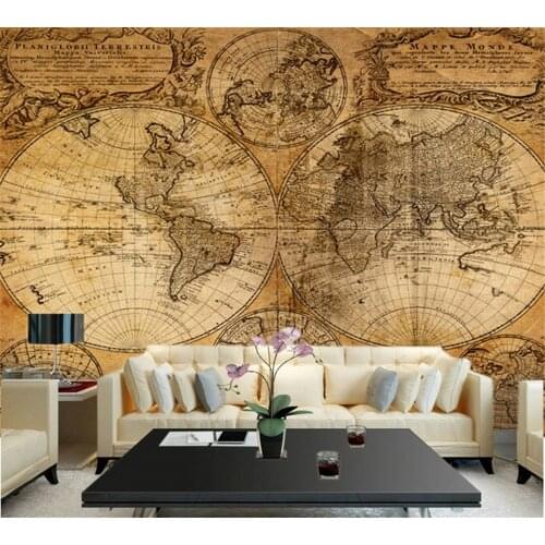 Beibehang Custom wallpaper 3D stereo study large mural living room backdrop wall paper seamless covering office world wallpaper