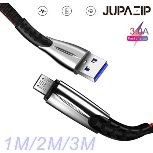 Zinc Die Casting Connectors 3A Fast Charging Flat Jean Wire Cable with Data Transfer for iPhone, iPad, Huawei and Samsung Xiaomi