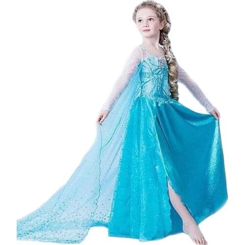 Disney Frozen moana Custom Anna Elsa carnival Princess Children Kids Cloth Party Vestidos Infants Baby dress For Girls trolls