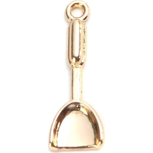 DoreenBeads Fashion Tool Series Pendant Zinc Based Alloy Charms Spoon Spatula Gold Color Jewelry DIY Findings Components, 10 PCs