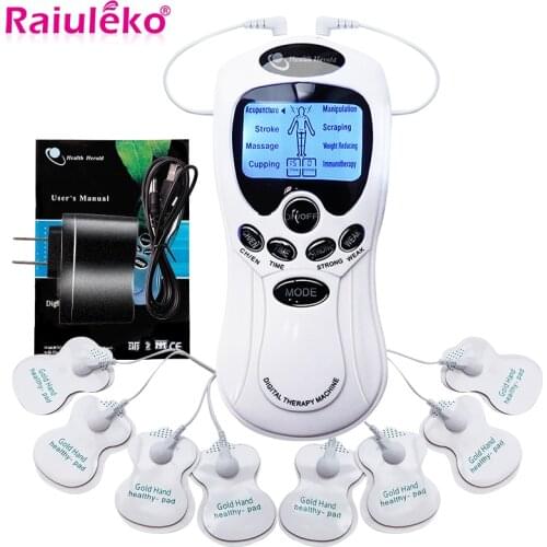 Tens Muscle Stimulator Electrical Pulse Acupuncture Therapy Massager Dual Channel Digital EMS Relax Massage Machine Full Body