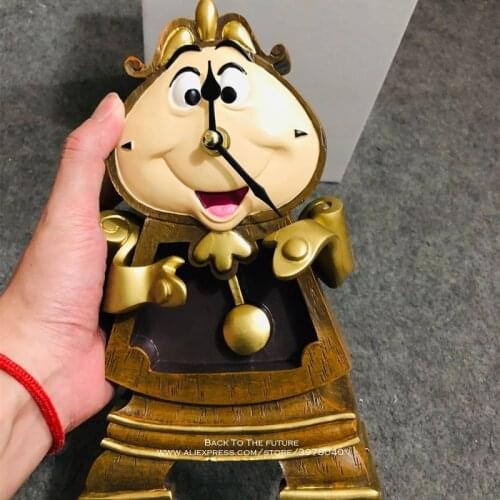 Disney Beauty and the Beast Cogsworth Mr Clock 24cm Action Figure Decoration Collection Figurine kid Toy PVC model for children