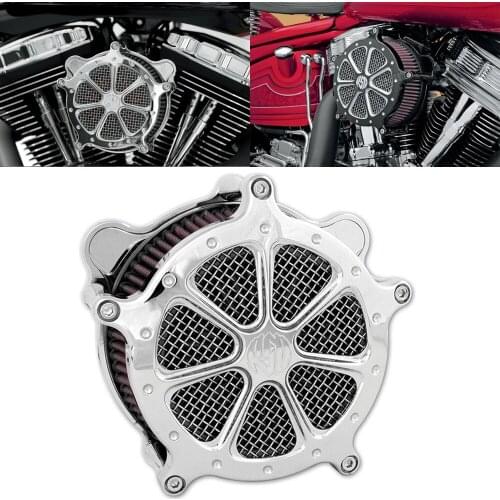 RSD Speed 7 Venturi Air Cleaner Chrome Intake Filter For Harley Sportster 883 Dyna V-Rod Softail Fat Boy Touring Ultra FLHR FLHX