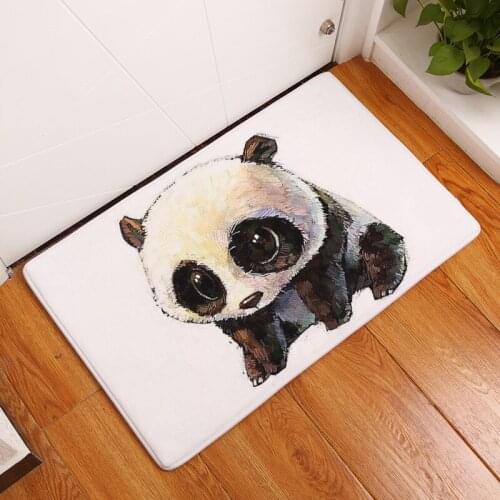 Creative Cartoon Panda Floor Mat Kitchen Mat for Hallway Entrance Doormats Bedroom Reusable Washable Bathroom Rug Anti-Silp Rugs