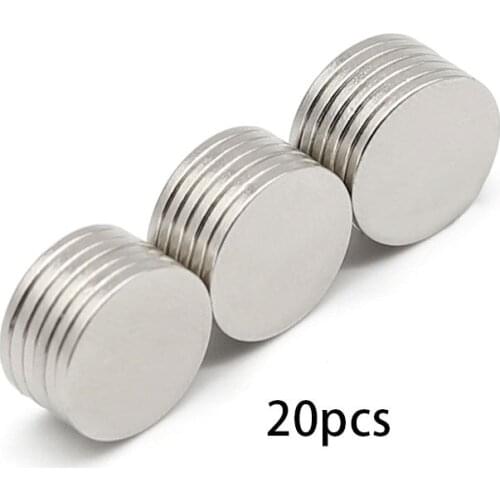 20pcs 10x1 Round Ndfeb Neodymium Magnet N35 Super Powerful Permanent Round Strong Magnetic Sheet Circular Magnet Magnet Magnet