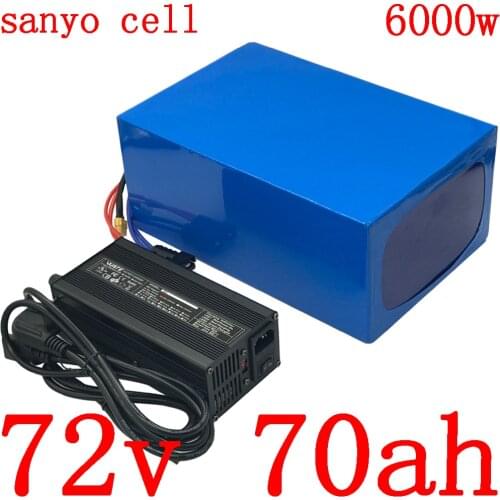 72V battery 72V electric bicycle battery 72V 4000W 5000W 6000W electric scooter battery 72V 70AH lithium battery use sanyo cell