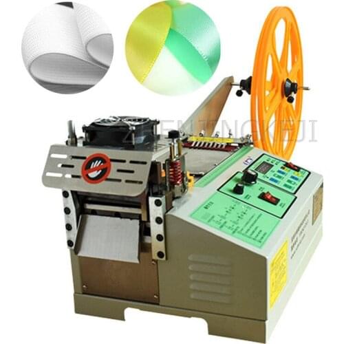 Microcomputer Fully Automatic Hot And Cold Tape Cutting Machine Equipment 220V Zipper Elastic Band Braid Shoelace Cutting Tools