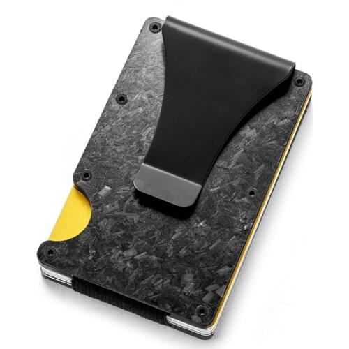 Fashion Carbon Fiber Card Holder Wallet Designer Aluminium Credit Card Holder Metal Minimalist Rfid Card Wallets Men Cardholder