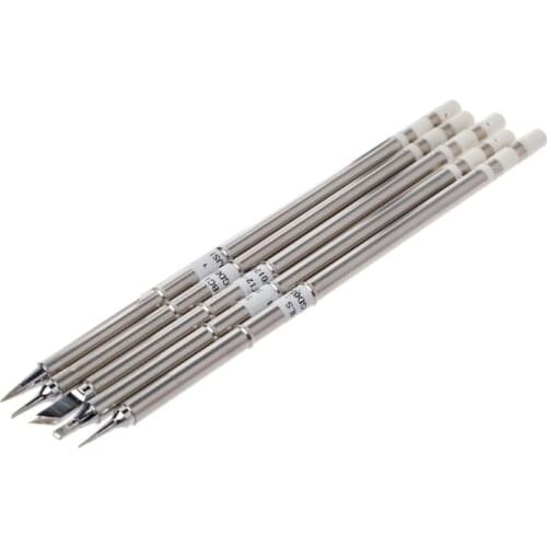 5 Pcs T12 Series Solder Iron Tips For Hakko FX951 BAKON 950D Soldering Station