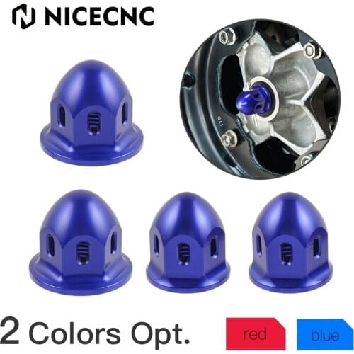 NICECNC ATV Front Spindle Nuts Axle Nut For YAMAHA YFZ450 2007 BIG BEAR 250 GRIZZLY 350 400 RAPTOR 700 700R WOLVERINE 350 2008