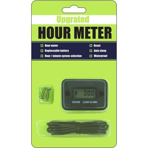 Protable Motorcycle Motorboat ATV Lawn Mower Chronograph Digital LCD Inductive Timer Can Reset The Timer Moto Accessories
