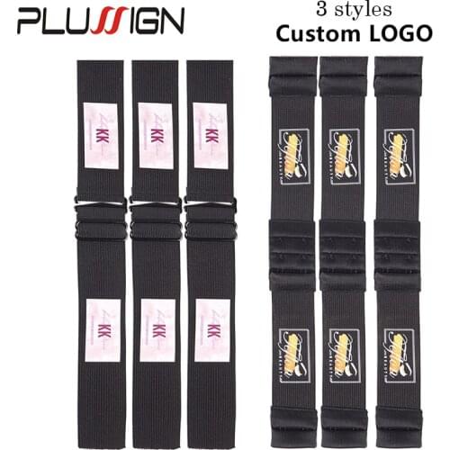 Plussign Custom Logo Adjustable Elastic Band For Wigs 20Pcs/Lot Melt Band With Your Logo/Name Velcro Edge Slayer Elastic Band