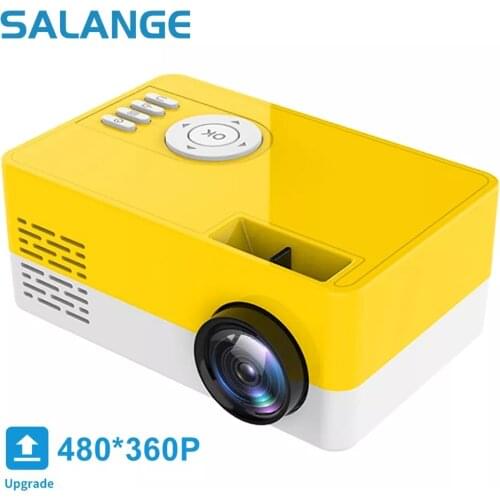 Salange J15 Pro Mini Projector Led Beamer for Home Theater 480x360 Pixels Portable Media Video Player 1080P HDMI-Compatible USB