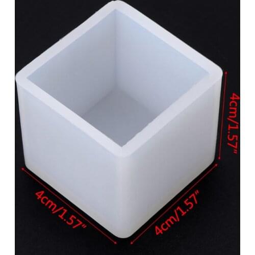 Silicone Mold 3D Cube DIY Desk Decoration Jewelry Making Pendant Tools Handmade Gifts Crafts Epoxy Resin Molds 40mm Candle