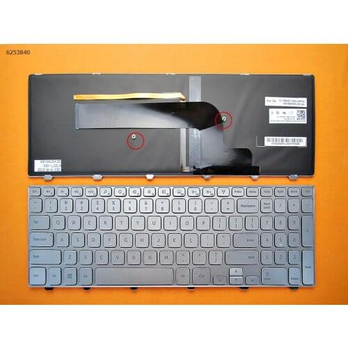 US New Replacement Keyboard for Dell Inspiron 15-7000 Series 7537 Laptop Silver with Frame & Backlit