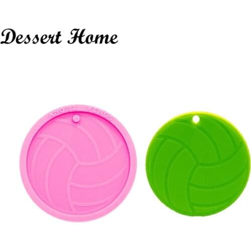 DY0288 Super Glossy Resin Molds, Volleyball/Basketball Mold for Keychain, Silicone Molds for Epoxy Resin Jewellery Making