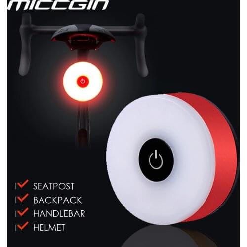 MICCGIN Mini LED Bicycle Tail Light Bike Rear Light Taillight USB Rechargeable IPX5 Waterproof Cycling accessory