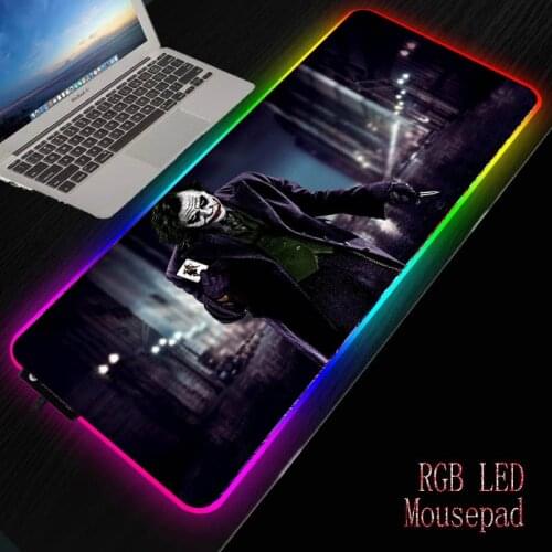 XGZ Funny Clown Anime RGB Computer Mouse Pad Big Mouse Pad Big Player Desk Mouse Pad LED Mouse Pad Keyboard Mouse Pad