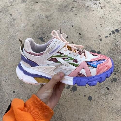 Colorful Women Sneakers 2021 Summer New Design Womens Chunky Sneakers Brand Fashion Street Style Ladies Casual Sport Shoes