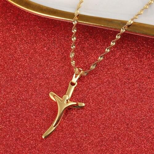 Christian Cross Pendant Women Christianity Crucifix Classic Jewelry Charm Pendant Jesus Items Gift