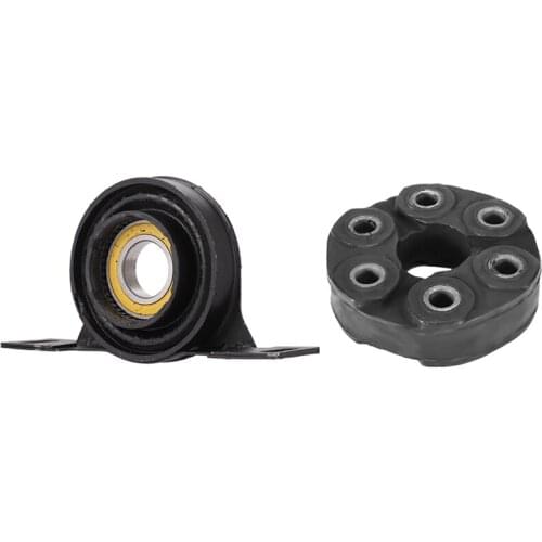 1 Pcs Center Driveshaft Support Bearing Bracket Mount & 1 Pcs Mountor Transmission Drive Shaft Flex Disc Joint