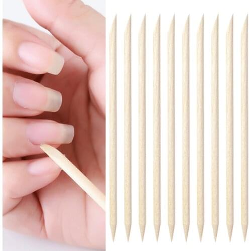 10/30/50/100pcs Orange Wooden Stick Nail Remover Cuticle Pusher Manicure Care Professional Pedicure Nail Equipment Tools SA709