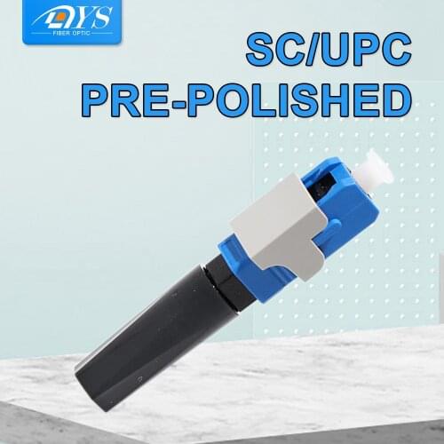100pcs SC UPC Fast Connector SC adapter FTTH Flat Fast Quick field Assembly fiber cable connector LZ-LJZ