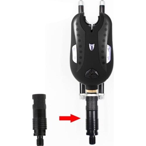 F1FD 2Pcs Fishing Accessories Fishing Quick Release Rod Connector Alarm Adapters Carp Fishing Support Holder Black