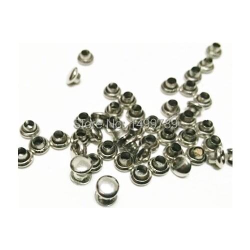 200PCS 4MM DIY Silver Punk Spike Studs Spots Fashion Rivet DIY Bags Belt Shoes Craft Shipping Free