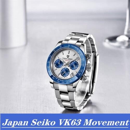 2020 PAGANI DESIGN Casual Sport Watches For Men Luxury Quartz Waterproof WristWatch Fashion Blue Chronograph Watch Montre Homme