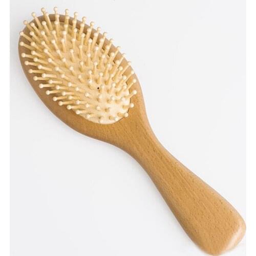 22.3*6.6cm Wooden Best Women Men Kid Child Home Travel Salon Hair Care Tool Professional Paddle Hairbrush Hair Brush And Comb