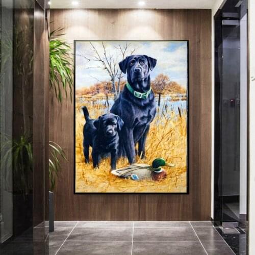 5D DIY full square diamond painting two dogs and one duck mosaic art diamond embroidery animal handmade gifts home decoration