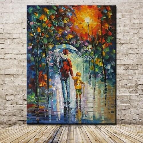 Arthyx Large Size Hand Painted Palette Knife Oil Paintings On Canvas Modern Abstract Wall Art Picture For Living Room Home Decor