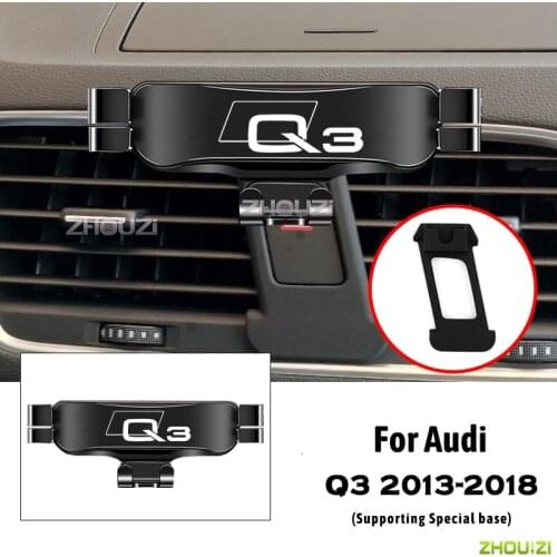 Car Mobile Phone Holder Air Vent Mounts Stand GPS Gravity Navigation Bracket For Audi Q3 8UG 8UB 2013-2018 Car Accessories