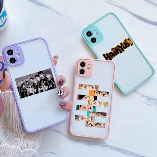 Japanese Anime Oya Haikyuu Phone Case For iPhone 12 11 Pro XS MAX 7 XR SE20 X 8Plus Volleyball Boy Hard Clear Cover Matte Fundas