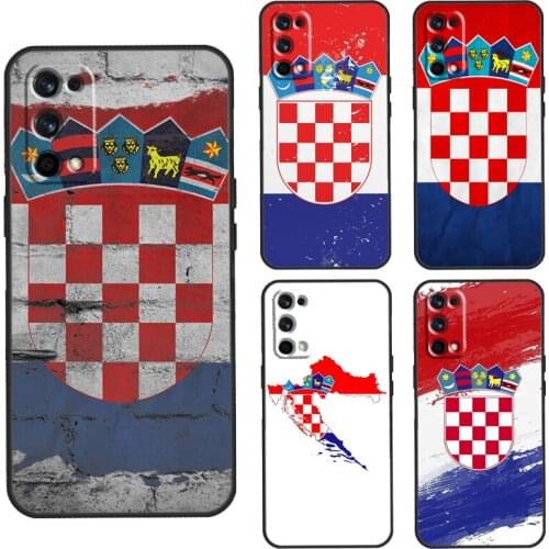 Croatia Flag Case For Realme C3 C11 C15 GT Neo Q3 6 7 8 Pro Cover For OnePlus 8 Pro 8T Nord 9 Pro Shell