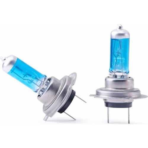2X H7 12V 100W 6000K Halogen Xenon H7 Super White Halogen Car Light Source Bulbs Headlights Auto Lamp