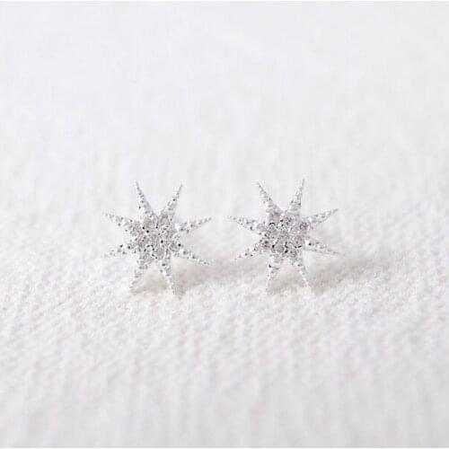 Trendy starfish stud earrings Classic star With rhinestones stud earrings