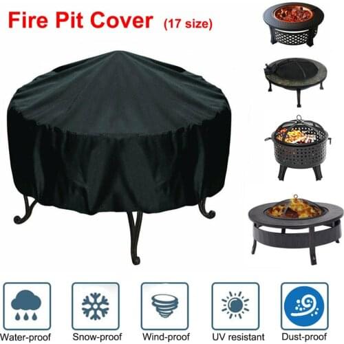 17 size black waterproof barbecue set barbecue accessories dustproof rain cover gas charcoal electric barbecue cover